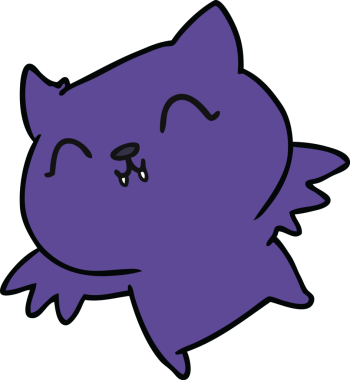 Bir insan tarafından çizilmiş kawaii yarasasının serbest çizimi.