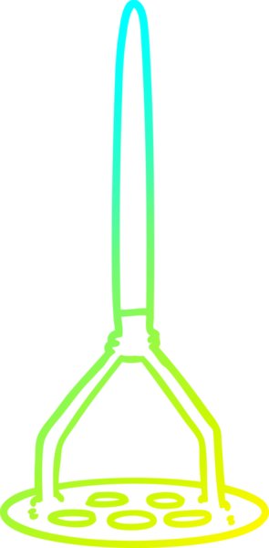 Bir insan tarafından çizilmiş patates ezicinin soğuk gradyan çizimi.