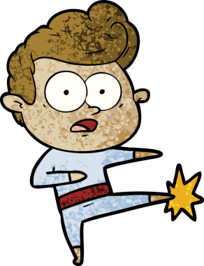 Bir insan tarafından çizilmiş çizgi film bakışlı adam.