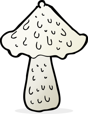 bir insan tarafından çizilmiş mantar mantarı