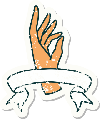 Bir insan tarafından çizilmiş eski bir çıkartma.