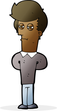 Bir insan tarafından çizilmiş bitkin bir adam çizgi filmi