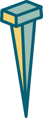 Bir insan tarafından çizilmiş demir çivinin ikonik dövme şekli