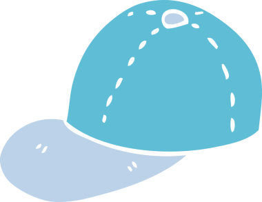 Bir insan tarafından çizilmiş karalama beyzbol şapkası.