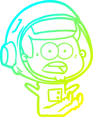 Bir insan tarafından çizilen soğuk gradyan çizgi çizimi bir astronotu şaşırttı.