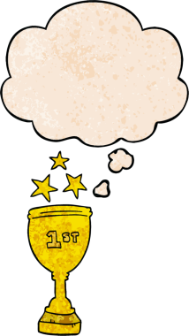 Bir insan tarafından çizilmiş grunge desenli düşünce baloncuklu spor kupası.