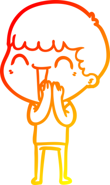 Bir insan tarafından çizilmiş mutlu bir adamın çizgi çizimi.