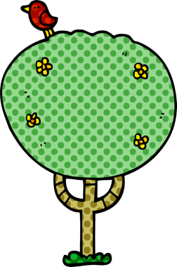 Bir insan tarafından çizilmiş karalama ağacı.