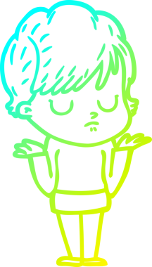 Bir insan tarafından çizilmiş bir karikatür kadın çizimi.