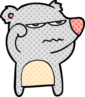 Bir insan tarafından çizilmiş bir çizgi film karakteri.