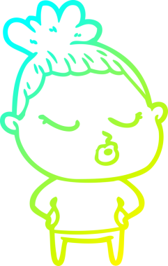 Bir insan tarafından çizilmiş soğuk bir çizgi film çizimi.