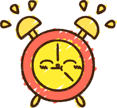 Bir insan tarafından çizilen Alarm Saati Tebeşiri