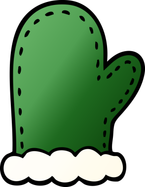 Bir insan tarafından çizilmiş karalama fırın eldivenleri.