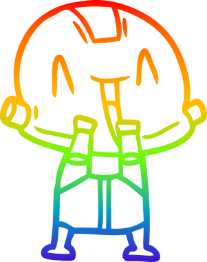 gökkuşağı gradyan çizgisi bir insan tarafından çizilmiş robot çizgi