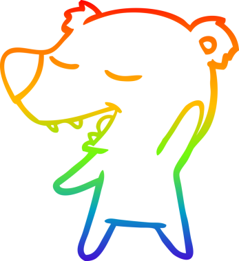 gökkuşağı gradyan çizgi çizimi bir insan tarafından çizilmiş bir çizgi ayı