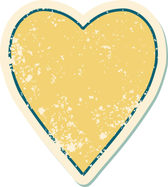 Bir insan tarafından çizilmiş bir kalbin sembolik dövmesi.