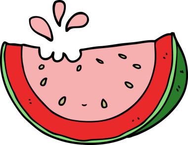 bir insan tarafından çizilmiş karpuz karpuzu