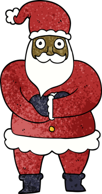 bir insan tarafından çizilmiş karikatür noel baba