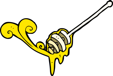 bir insan tarafından çizilmiş ballı çizgi film çubuğu