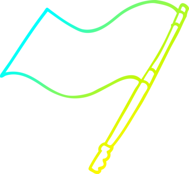 Bir insan tarafından çizilmiş bir çizgi film bayrağının soğuk gradyan çizgisi