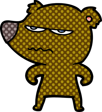 Bir insan tarafından çizilmiş bir çizgi film karakteri.