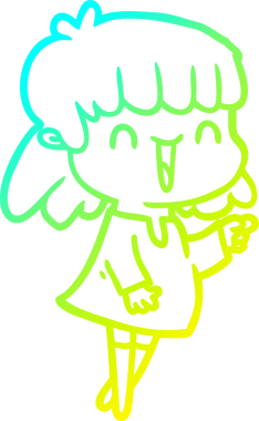 Bir insan tarafından çizilmiş bir karikatür kadın çizimi.