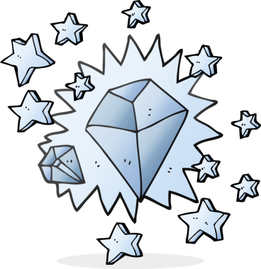 Bir insan tarafından çizilmiş serbest çizilmiş pırlanta karikatür