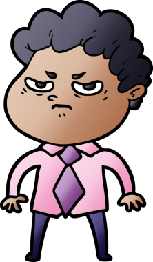 Bir insan tarafından çizilmiş kızgın bir adam.