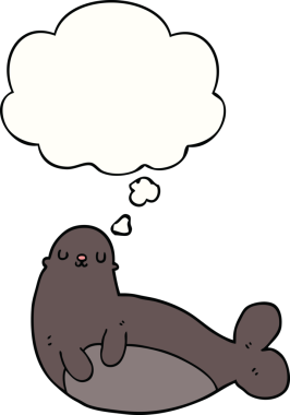 Bir insan tarafından çizilmiş düşünce baloncuklu karikatür mührü