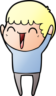 Bir insan tarafından çizilmiş mutlu bir adam.