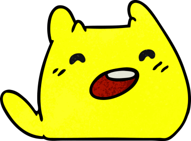 Bir insan tarafından çizilmiş kawaii uzaylı evcil hayvanının serbest çizimi