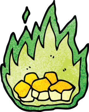 karikatür karalamaları yanan cadılar bayramı kömürleri bir insan tarafından çizildi.