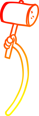 Bir insan tarafından çizilen çizgi filmin sıcak gradyan çizimleri.