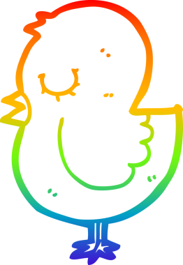 gökkuşağı gradyan çizimi Bir insan tarafından çizilmiş bir çizgi kuş