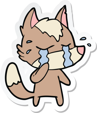 Bir insan tarafından çizilmiş bir karikatür çıkartması.