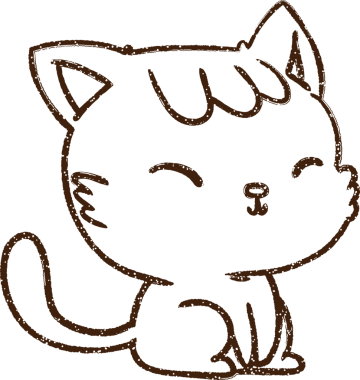 Sevimli Kedi Kömürü Bir insan tarafından çizilmiş