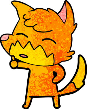 bir insan tarafından çizilmiş tilki çizgi filmi