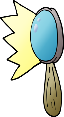 Bir insan tarafından çizilmiş karalama büyüteç.