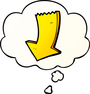 Bir insan tarafından çizilmiş, düşünce baloncuklu çizgi film.