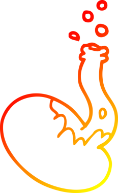 Bir insan tarafından çizilen kimyasal bir reaksiyonun sıcak çizgi çizimi