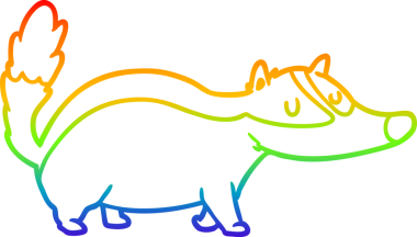 gökkuşağı gradyan çizgi çizimi bir insan tarafından çizilmiş bir porsuk