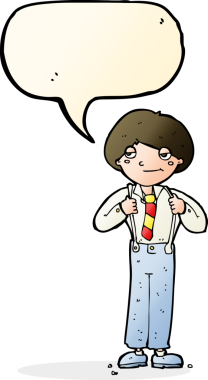 Bir insan tarafından çizilmiş konuşma balonlu diş teli takan çizgi film adamı.