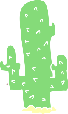 bir insan tarafından çizilmiş karalama kaktüsü.