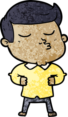 Bir insan tarafından çizilmiş karikatür mankeni adam.