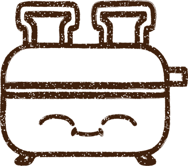 Bir insan tarafından çizilmiş tost makinesi kömürü.