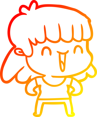 Bir insan tarafından çizilmiş bir karikatür kadın çizimi