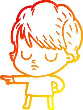 Bir insan tarafından çizilmiş bir karikatür kadın çizimi