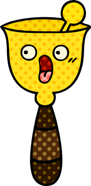 Bir insan tarafından çizilmiş okul çanının çizgi filmi.