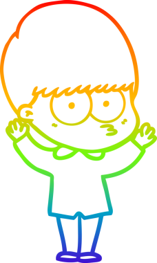 gökkuşağı gradyan çizgisi bir insan tarafından çizilmiş sinirli bir çizgi çocuk çizimi