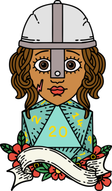 Retro Dövme Tarzı İnsan Dövüşçüsü Bir insan tarafından çizilmiş 20 zar atışıyla